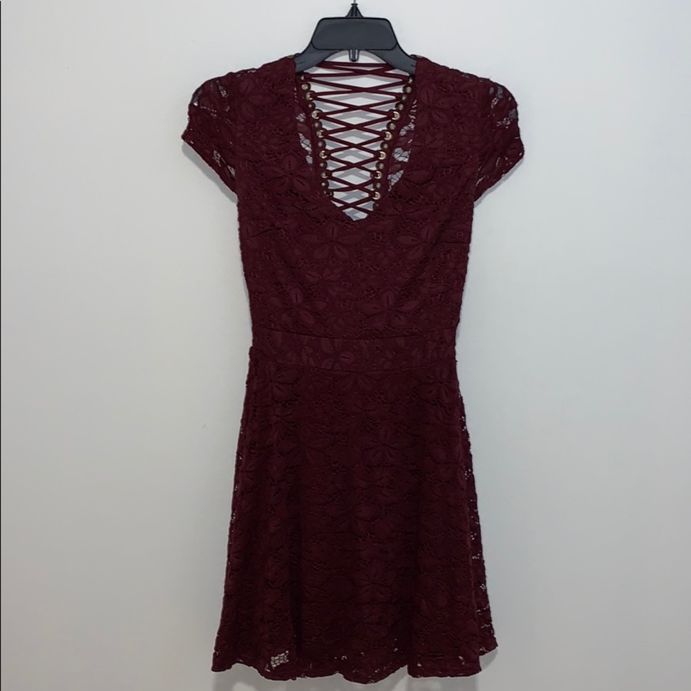 Maroon Sadies Dress